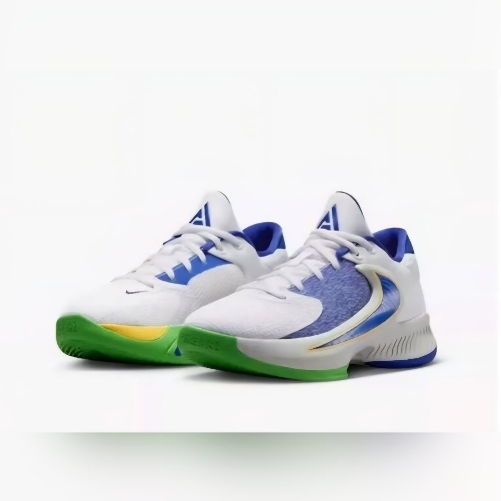 Nike Giannis Freak 4 Youth White Hyper Royal Basketball Shoes